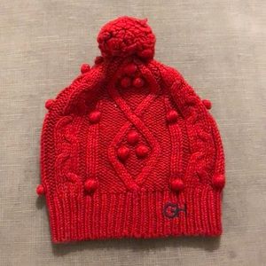Red knit hat